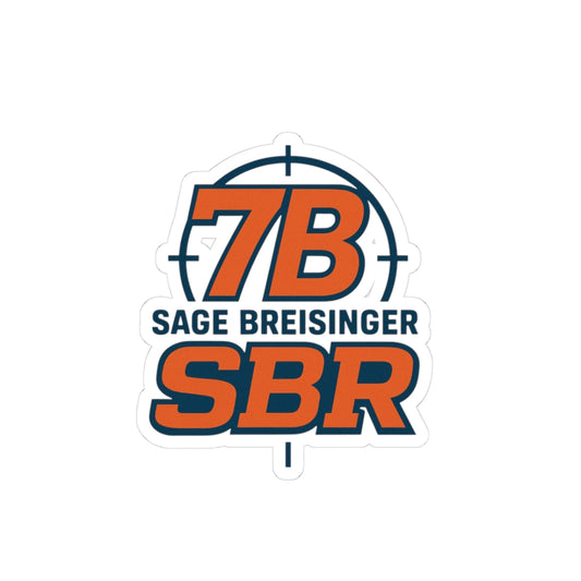 Sage Breisinger '7B SBR' Racing Logo Sticker - Kiss-Cut Vinyl Decal